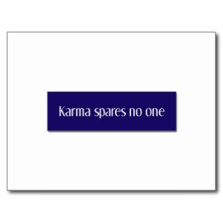 Karma spares no one post cards