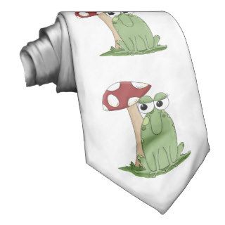 Cute Cartoon Frog With Mushroom Toadstool Design Neck Wear