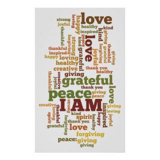 I AM Affirmations Poster