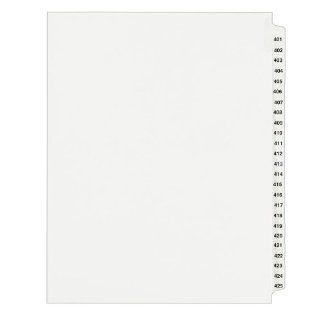 Avery Legal Dividers, Standard Collated Sets, Letter Size, Side Tabs, 401 425 Tab Set (01346)  Binder Index Dividers 