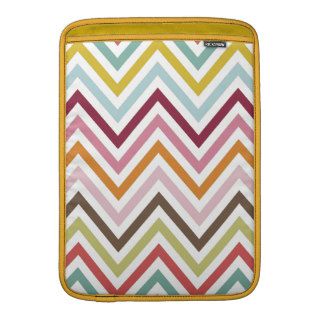 Colorful Zig Zag Stripes Lines Green Blue Pink Sleeve For MacBook Air