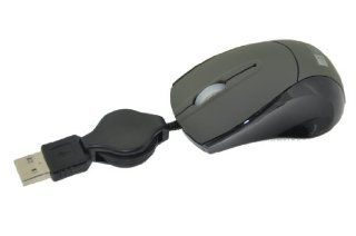 Case Logic Wired USB Optical Mouse with Retractable Cable (Grey) (ER 404) Electronics