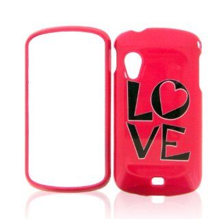 SAMSUNG STRATOSPHERE I405 PINK LOVE AND HEART SNAP ON ON COVER Cell Phones & Accessories