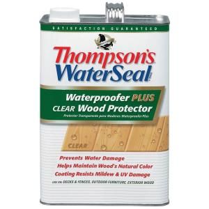 Thompsons WaterSeal 1 gal. Waterproofer Plus Clear Wood Protector   100 VOC 21801