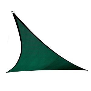 Coolaroo 16 ft. 5 in. Brunswick Green Triangle Shade Sail with Accessory Kit 399634