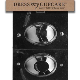 Dress My Cupcake DMCE405 Chocolate Candy Mold, 1/2 Pound Egg, Easter Candy Making Molds Kitchen & Dining