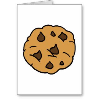 Cartoon Clipart HUGE Chocolate Chip Cookie Dessert Cards