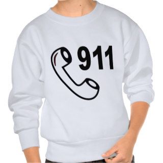 911 EMERGENCY PHONE NUMBER MEDICAL HELP SHOUTOUT PULLOVER SWEATSHIRTS