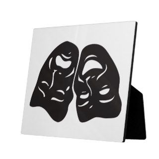 Comedy Tragedy Drama Theatre Masks Display Plaques