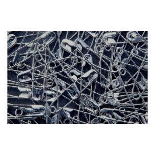 Background of safety pins posters