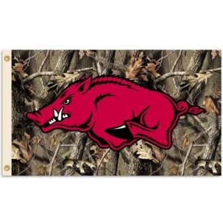 BSI Products NCAA 3 ft. x 5 ft. Realtree Camo Background Arkansas Flag 95642