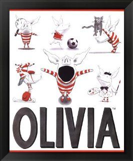 Olivia   Busy Little Piggy by Ian Falconer Framed Art, Size 18 X 22   Prints