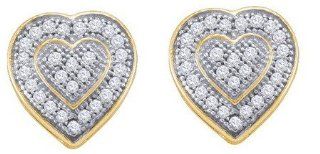 0.15CTW DIAMOND HEART EARRINGS Jewelry