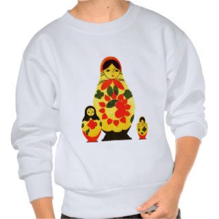 Vintage Russian Russia Chic Matryoshka Doll Pullover Sweatshirts