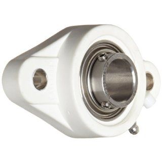 Hub City FB260CTWX1 Flange Block Mounted Bearing, 2 Bolt, Normal Duty, Relube, Setscrew Locking Collar, Wide Inner Race, Composite Housing, Stainless Insert, 1" Bore, 1.409" Length Through Bore, 3.898" Mounting Hole Spacing Industrial &