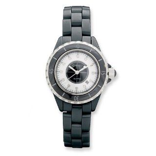 Ladies Chisel Black Ceramic/black & White Dial Watch, Best Quality Free Gift Box Satisfaction Guaranteed at  Women's Watch store.