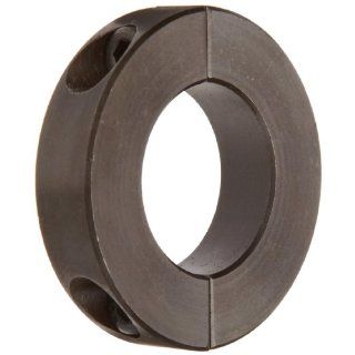 Climax Metal H2C 087 Shaft Collar, Two Piece, Black Oxide Finish, Steel, 7/8" Bore, 1 7/8" OD, 1/2" Width, With 1/4 28 x 5/8 Set Screw Setscrew Shaft Collars