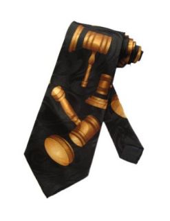 Steven Harris Mens Lawyer Law Judge Gavel Necktie   Black   One Size   Neck Tie Clothing