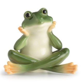 Franz Porcelain Amphibia Day Dreaming Frog, FZ02576   Garden Plaques