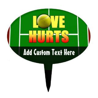 Love Hurts, Funny Tennis Cake Topper
