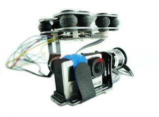 Jmt Carbon Fiber Brushless Mount PTZ Pan Tilt Kit Gimbal Damper for Gopro 1 2 3 Camera FPV Photography Quadcopter Toys & Games