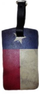 "Texas Flag" Iconic Photo Leather Luggage Tag Clothing