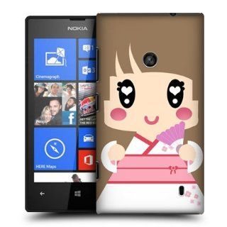 Head Case Brown Japanese Kimono Girl Kawaii Back Case Cover For Nokia Lumia 520 Cell Phones & Accessories