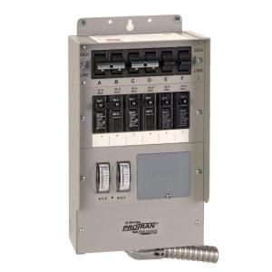 Reliance Controls 30 Amp 6 Circuit Heavy Duty Transfer Switch DISCONTINUED Q306C