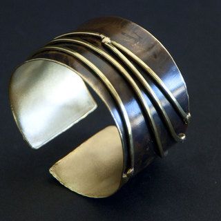 Handcrafted Brass Sway Cuff Bracelet (South Africa) Global Crafts Bracelets