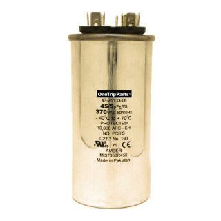CAPACITOR 45+5 MFD 370 VAC ROUND ONETRIP PARTS DIRECT REPLACEMENT FOR YORK COLEMAN EVCON LUXAIRE S1 02425895700