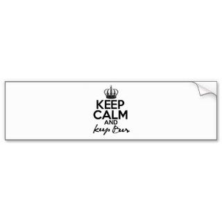 Keep Calm And Keep Bees Bumper Stickers