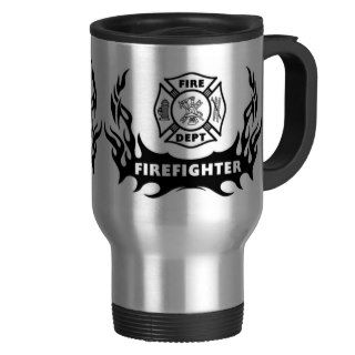 Firefighter Tattoo Graphic Travel Mug