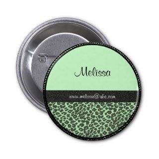Name Tag Leopard Print Name Template Buttons