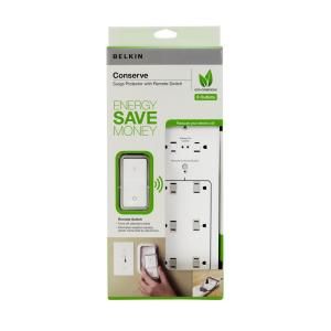 Belkin 8 Outlet Conserve Surge Protector with Remote Switch BG108001 04