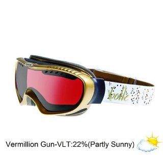 Bolle Simmer Snow Goggles (Gold Frame/Vermillon Gun)  Ski Goggles  Sports & Outdoors