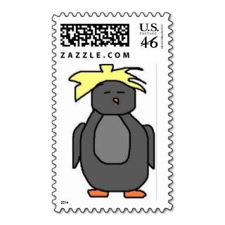 Punk Penguin with Yellow Hair Stamps