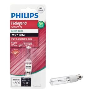Philips 75 Watt Halogen T4 Energy Saver Light Bulb 418863