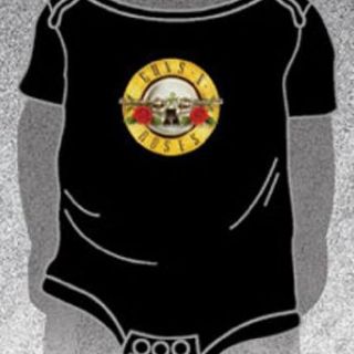 Guns N Roses   Bullet Onesie Babywear In Black Clothing