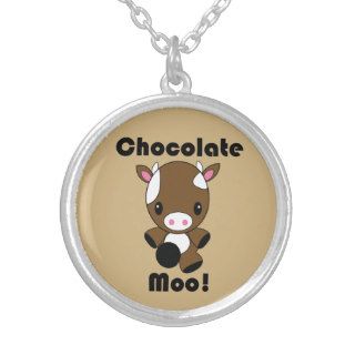 Chocolate Moo Kawaii Cow Custom Necklace