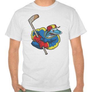 Hockey Shark Mascot T Shirt