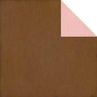 Echo Park Paper This & That Graceful Double Sided Solid Cardstock 12'X12' Brown/Light Pink; 25 Items/Order
