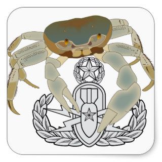 Master EOD Crab Square Sticker