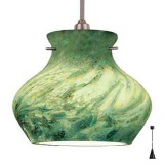 WAC Lighting HM1 F4 421GR/PT Moss   Line Voltage Flexrail1 Pendant   Green Shade with Platinum Socket and Flexrail1 Adapter   Ceiling Pendant Fixtures  