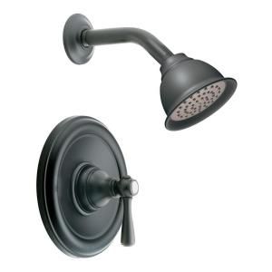 MOEN Kingsley 1 Handle Posi Temp Shower Only with Moenflo XL Eco Performance Showerhead in Wrought Iron (Valve Not Included) T2112EPWR