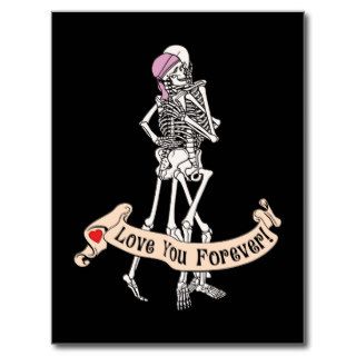 Forever Love Skeletons Post Card