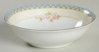 Noritake Marne, The Coupe Cereal Bowl, Fine China Dinnerware   Blue & Yellow Bor