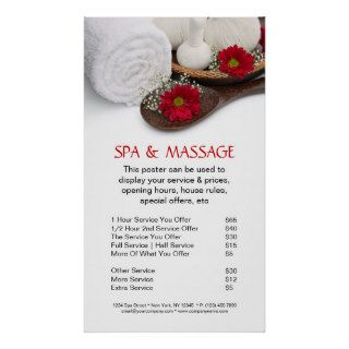 Spa Massage Beauty Salon Posters