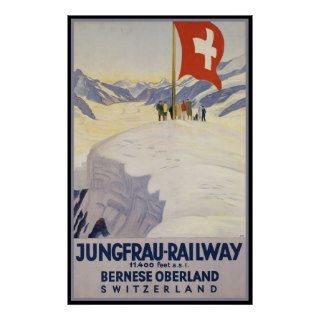 Jungfrau Railway Bernese oberland Poster
