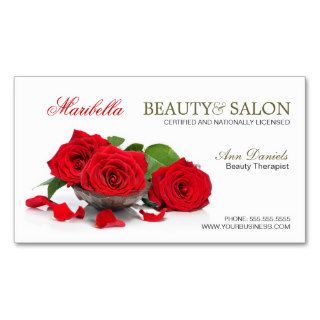 Red Roses Beautician / Beauty Salon Business Card