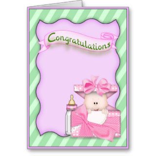 Baby Girl Congrats Greeting Cards